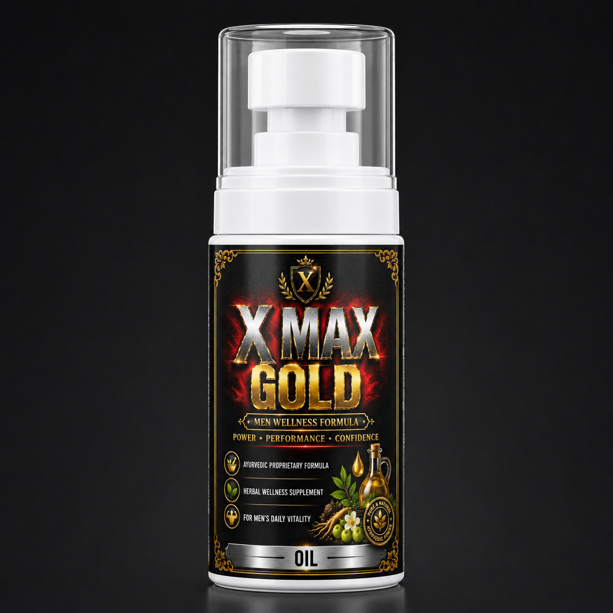 X Max Oil - Pure Ayurvedic Massage Oil For Men