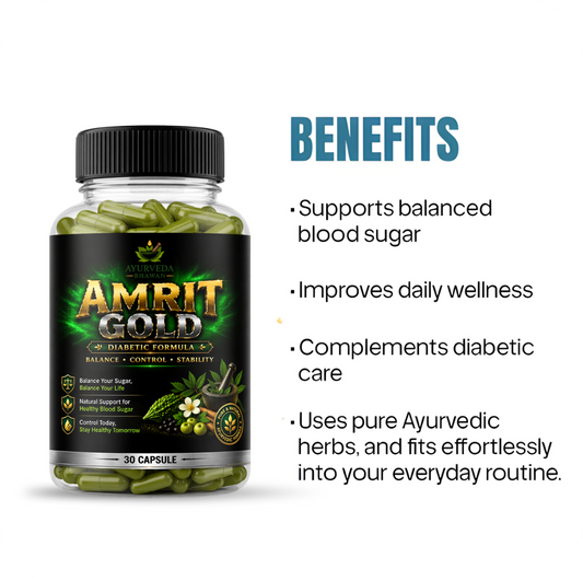 Ayurveda Bhawan Diabetic Control Capsule- Natural Ayurvedic Solution for Balanced Blood Sugar Levels